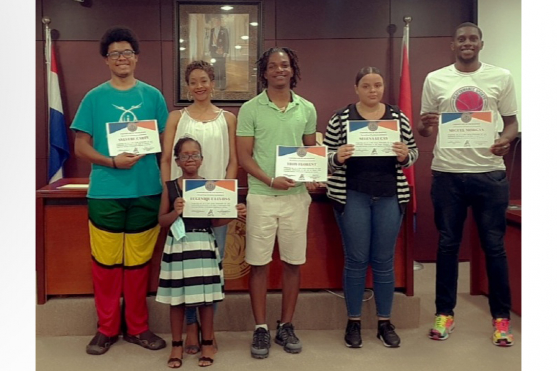 Five Youth Award  recipients for April