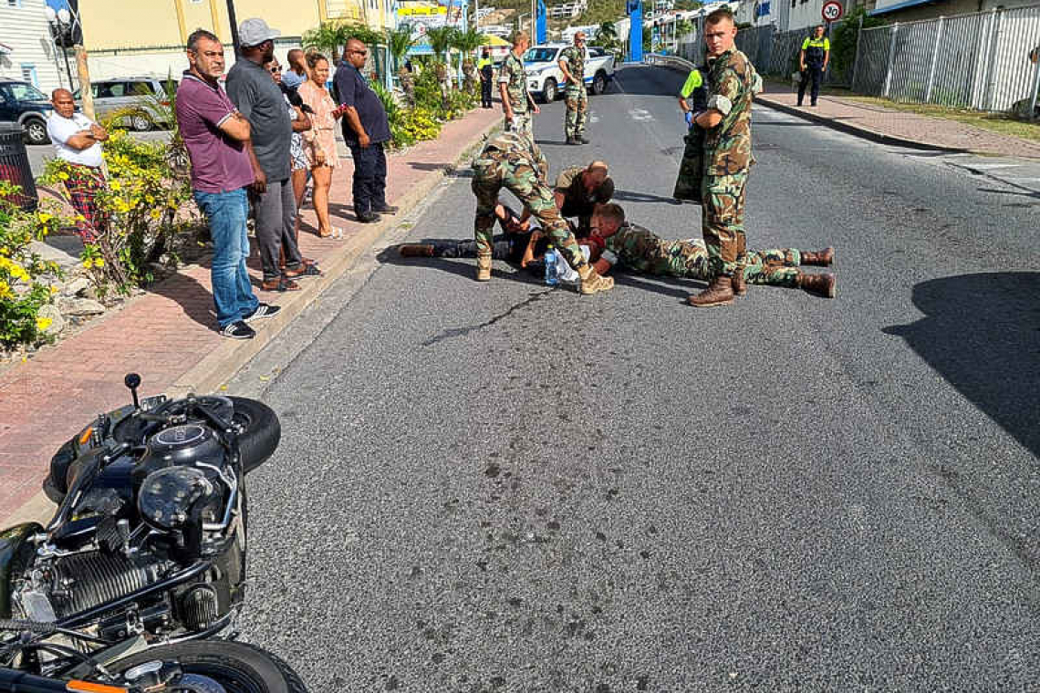 Speeding biker injures  head and face in crash 