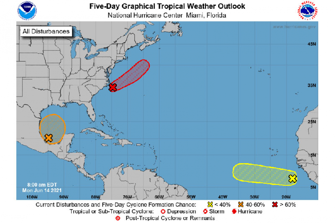 Tropical Weather Outlook 800 AM EDT Mon Jun 14 2021