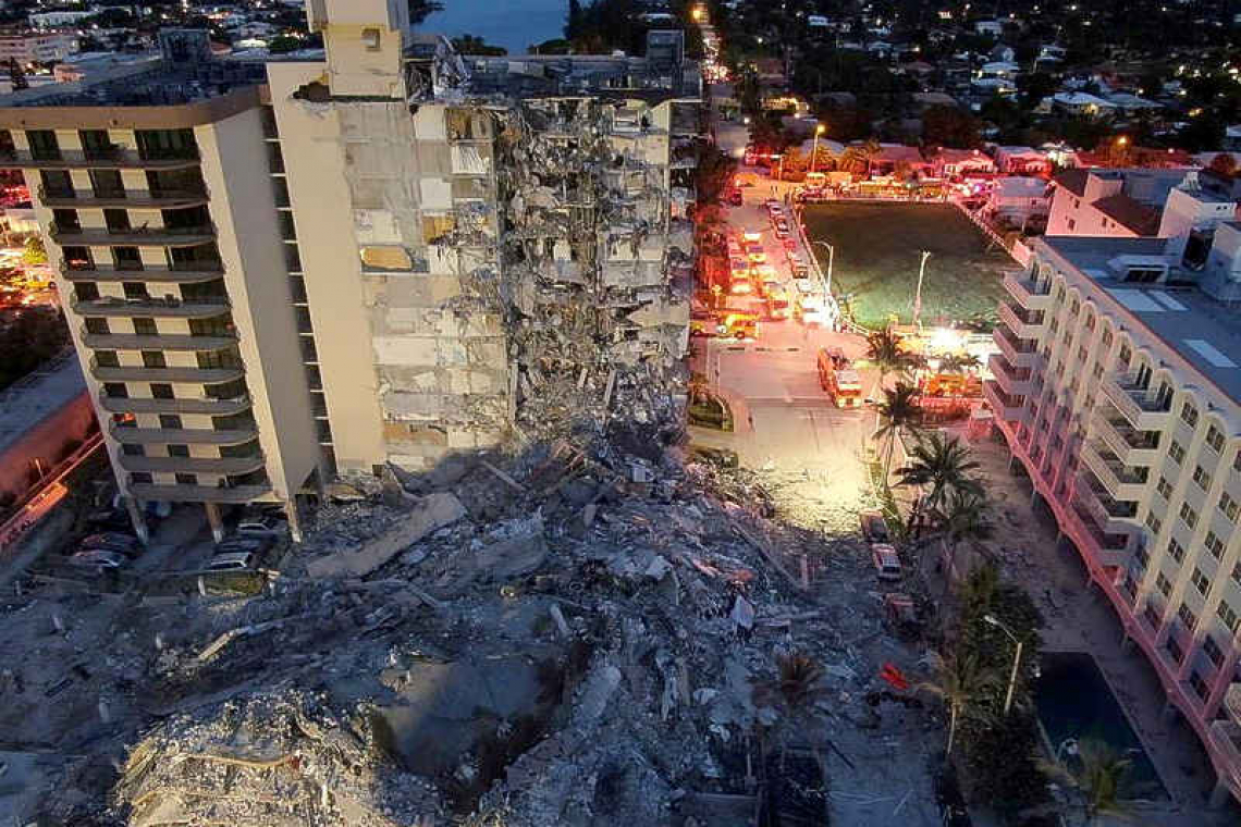 Florida officials say dozens unaccounted for in beachfront building collapse