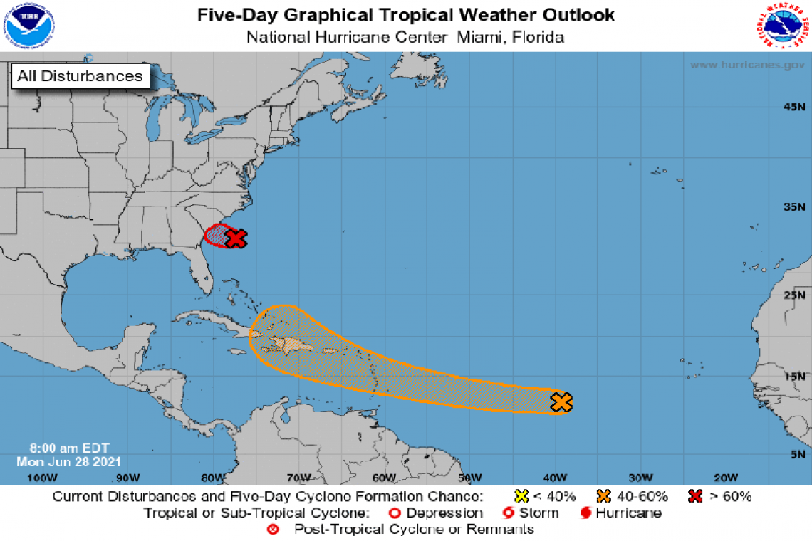 Tropical Weather Outlook 800 AM EDT Mon Jun 28 2021