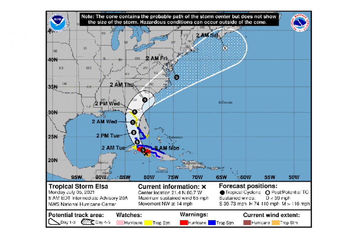 UPDATE: ELSA NEARING LANDFALL IN WEST-CENTRAL CUBA