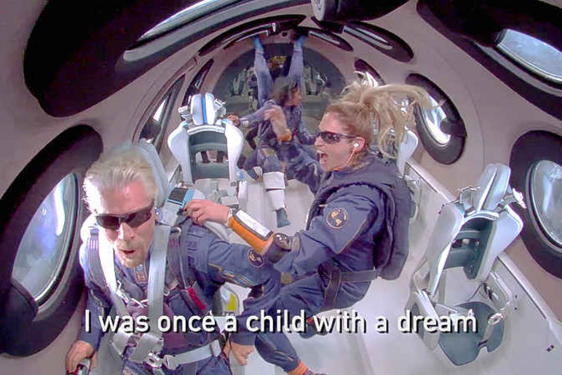 Billionaire Branson soars to space aboard Virgin Galactic flight