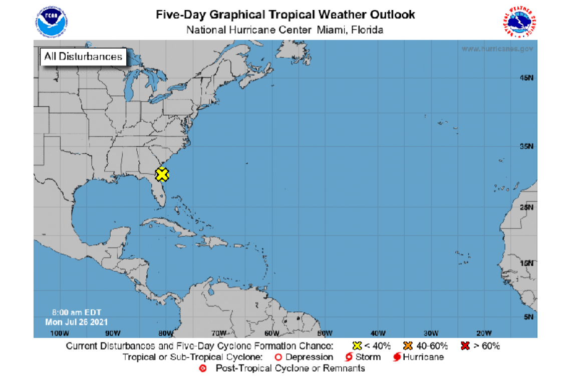 Tropical Weather Outlook 800 AM EDT Mon Jul 26 2021