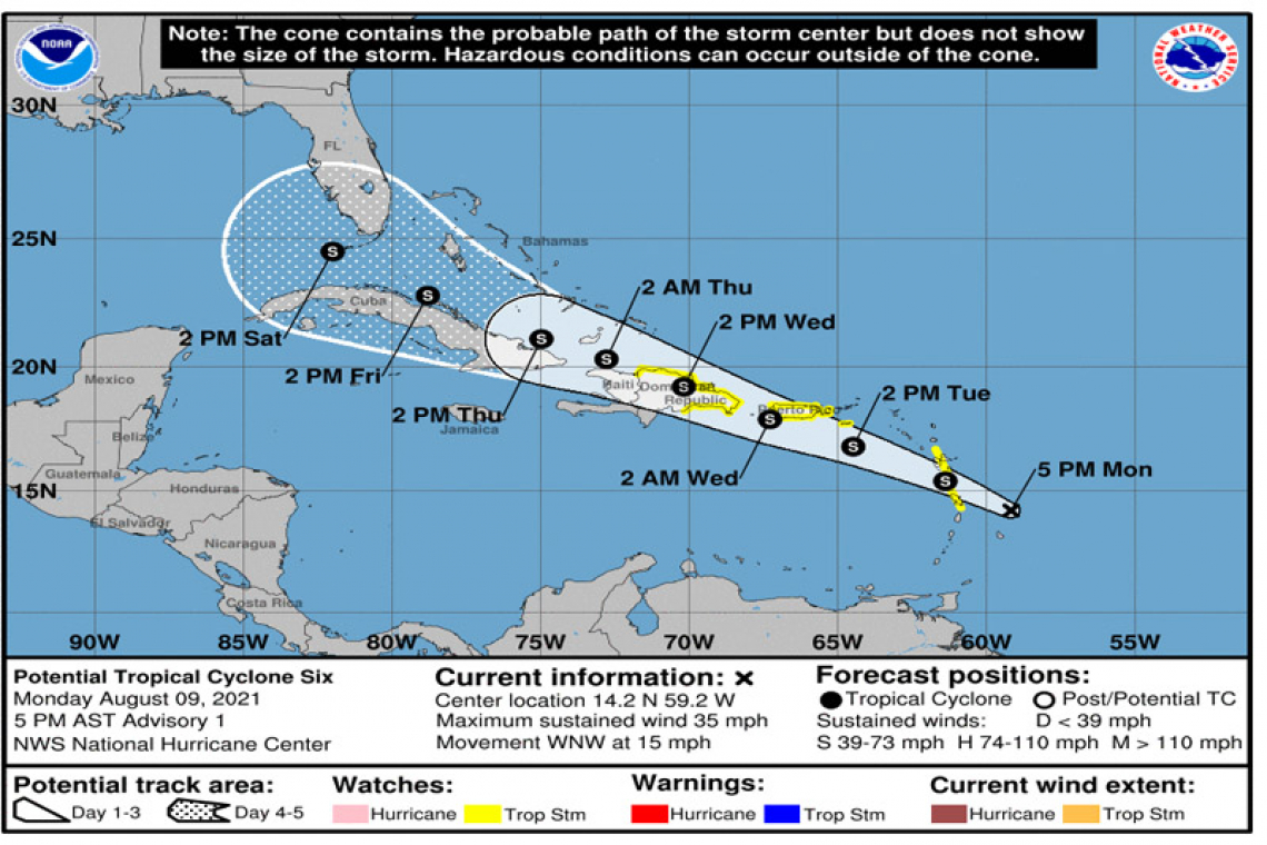 Potential Tropical Cyclone Six Advisory Number   1