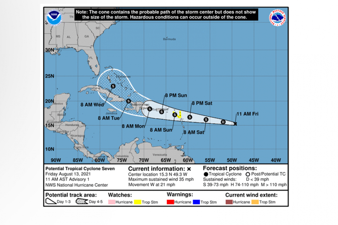 Community advised to monitor the progress of Potential Tropical Cyclone #7. Tropical Storm Watch Likely