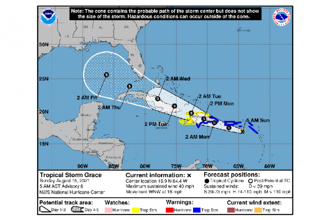 Tropical Storm Grace Advisory Number 8 500 AM AST Sun Aug 15 2021