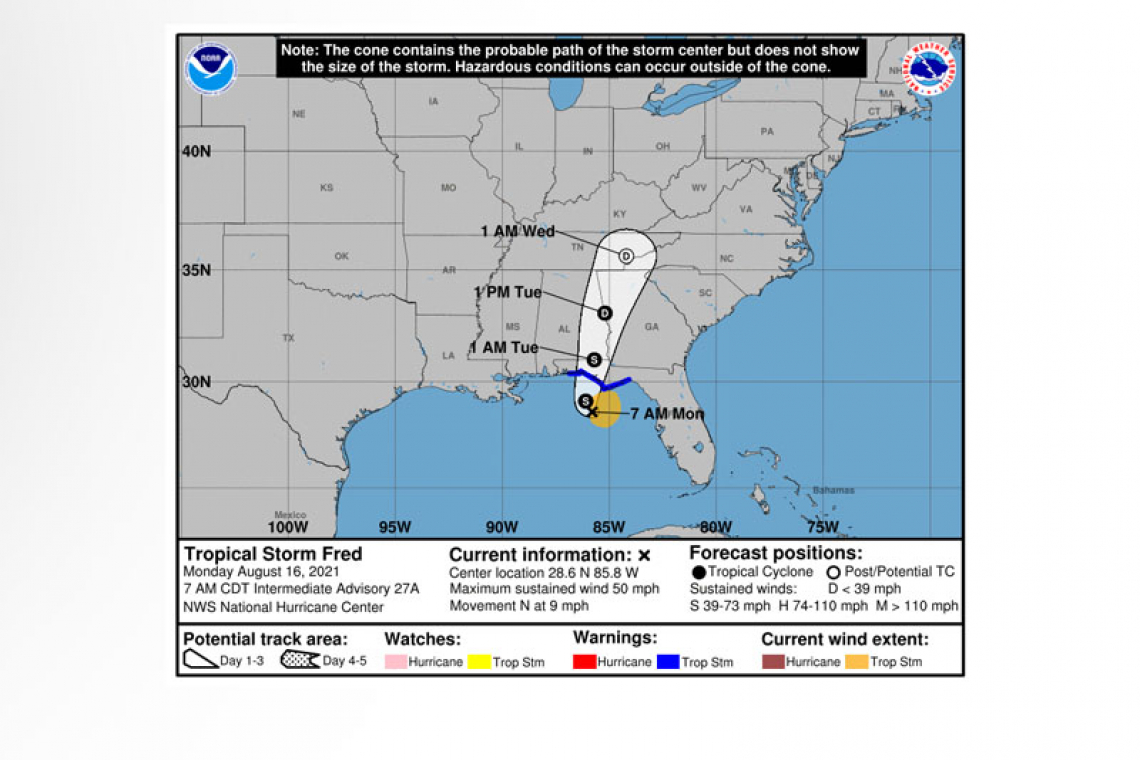 ...HEAVY RAINFALL AND A DANGEROUS STORM SURGE EXPECTED ALONG THE COAST OF THE FLORIDA PANHANDLE AND BIG BEND LATER TODAY...