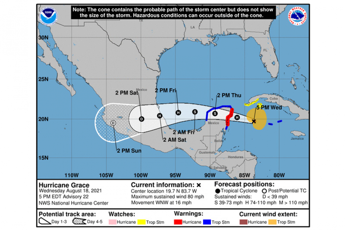 ...GRACE NOW HURRICANE…
