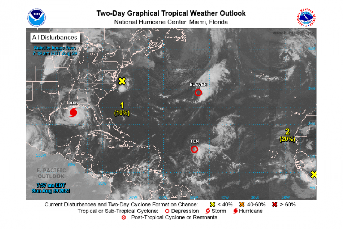 Tropical Weather Outlook 800 AM EDT Sun Aug 29 2021