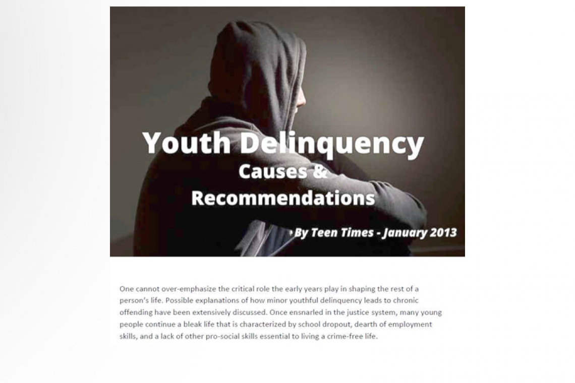    ‘Teen Times’ welcomes delinquency  symposium, re-submits 2013 report