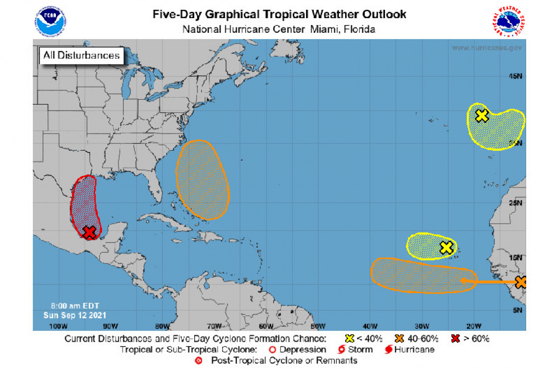 Tropical Weather Outlook 800 AM EDT Sun Sep 12 2021