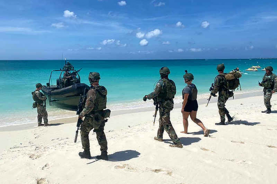 Amphibious landings on beaches  by military to sharpen their skills