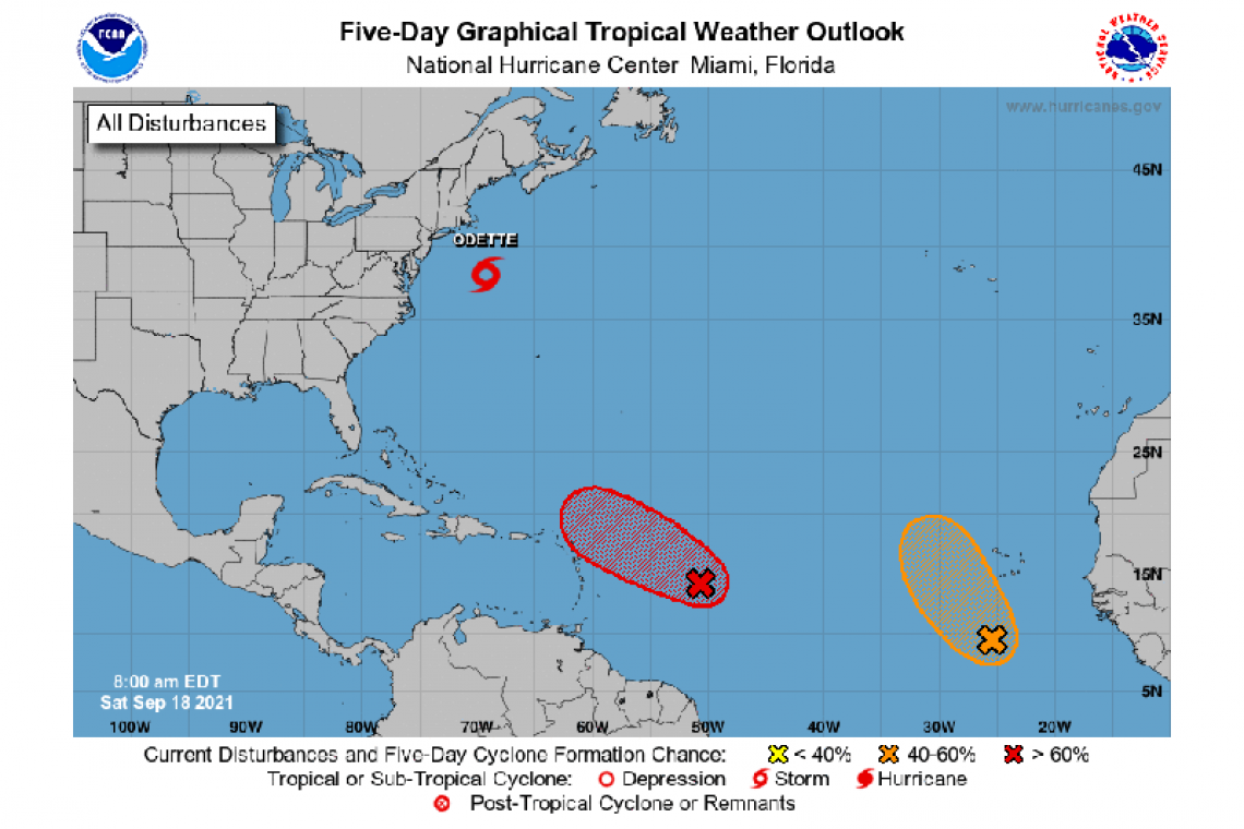 Tropical Weather Outlook 800 AM EDT Sat Sep 18 2021