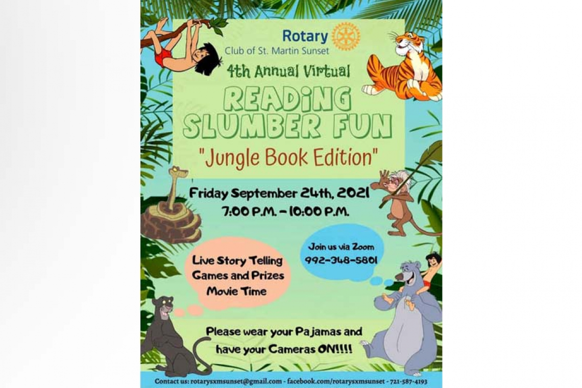 Rotary Sunset to host virtual  Reading Slumber Fun Event