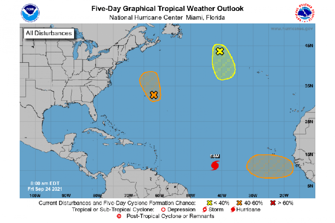 Tropical Weather Outlook 800 AM EDT Fri Sep 24 2021