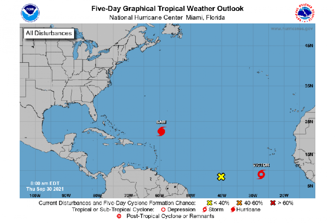 Tropical Weather Outlook 800 AM EDT Thu Sep 30 2021