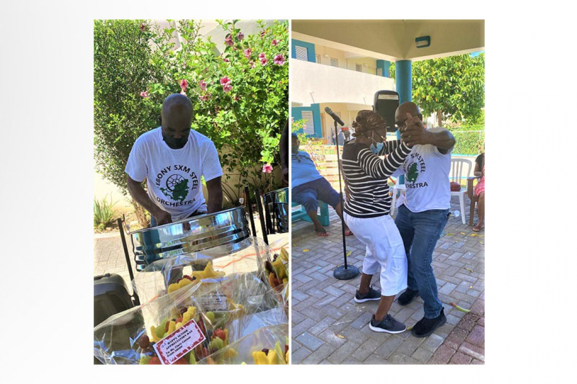 Steel pan tribute to  seniors in Belvedere