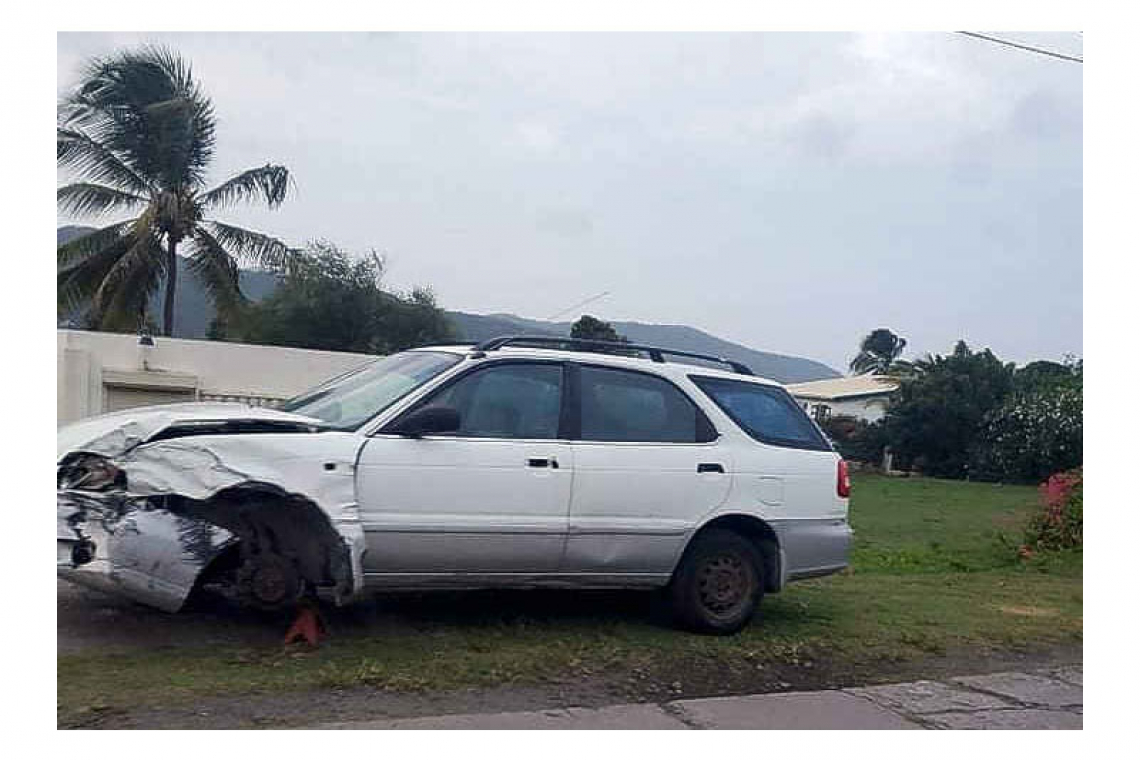 Car and scooter collide  on Dr. H.A. Korthalsweg