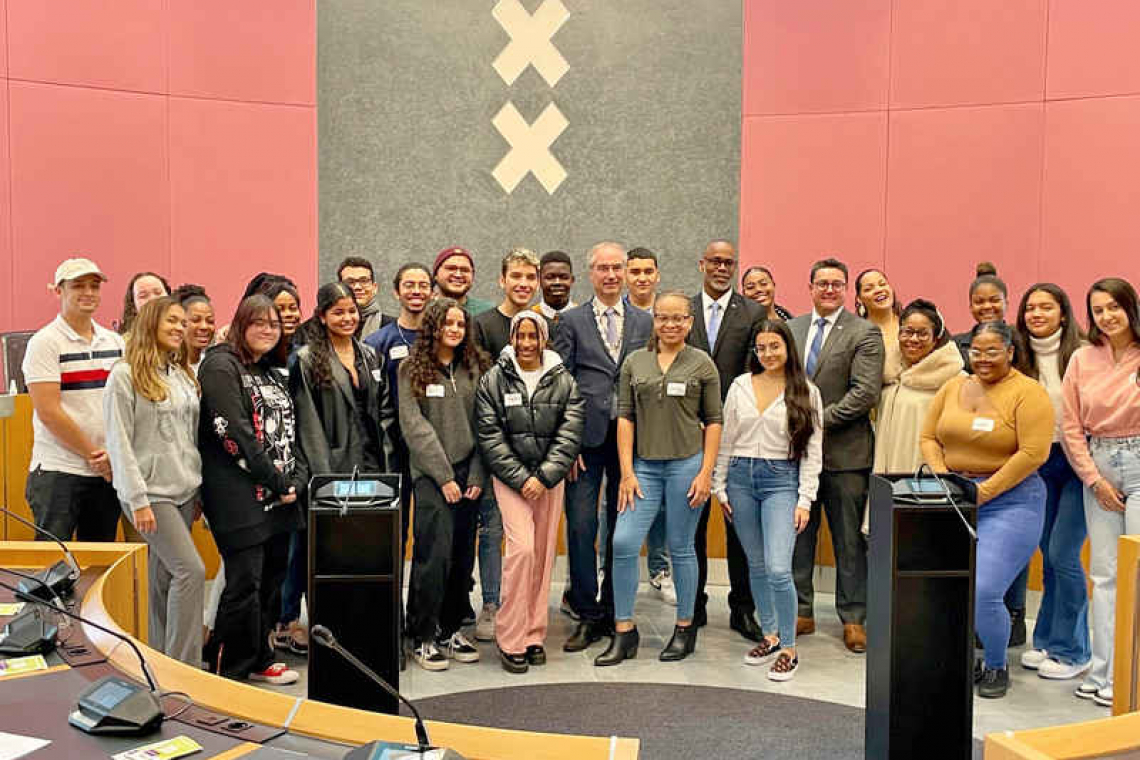 Dutch Caribbean students  welcomed in Amsterdam