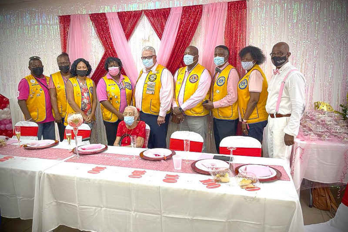 Ms. Olive’s 100th birthday  celebrated with Lions Club