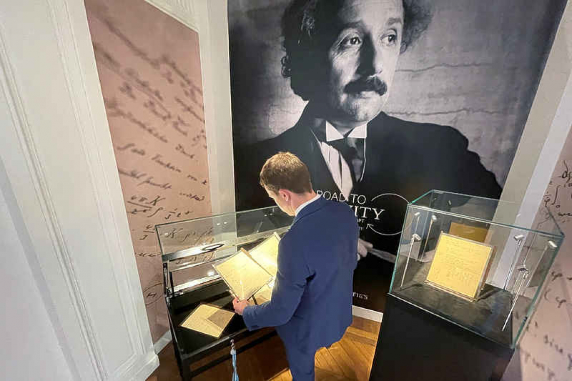 Einstein notes with sketches of relativity theory sold in Paris auction for $13 mln