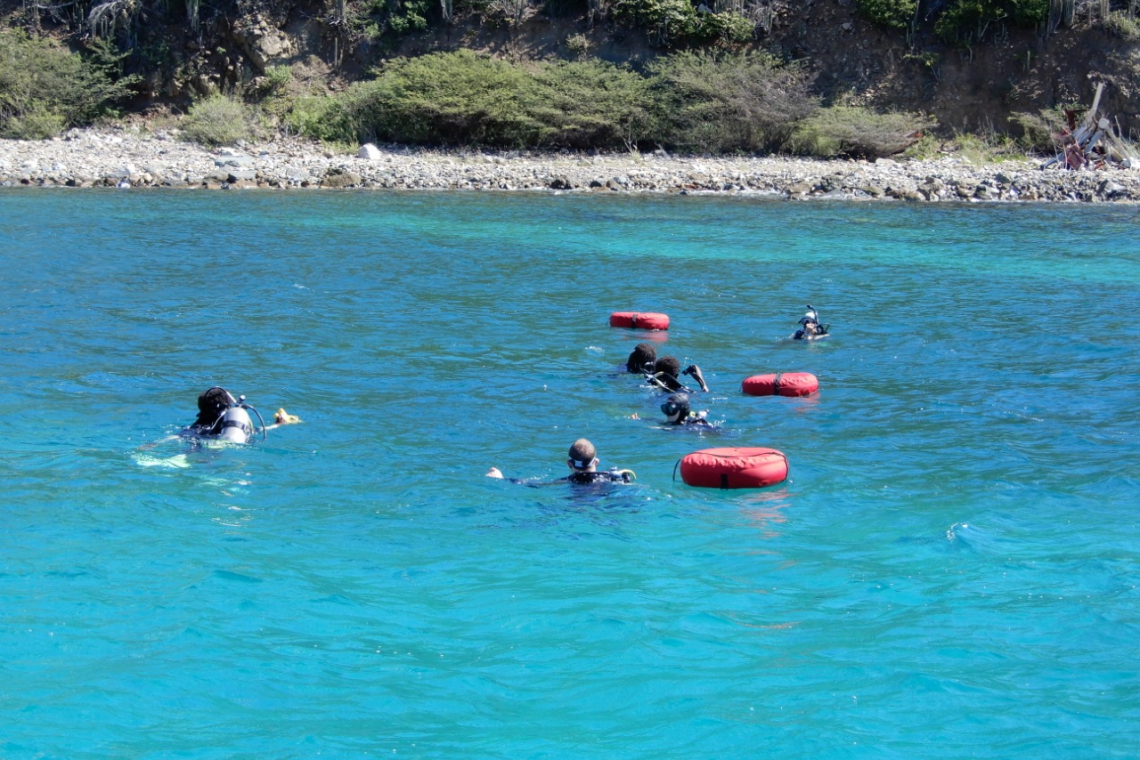 Local environmental ambassadors  executing SXM Coastal CleanUp