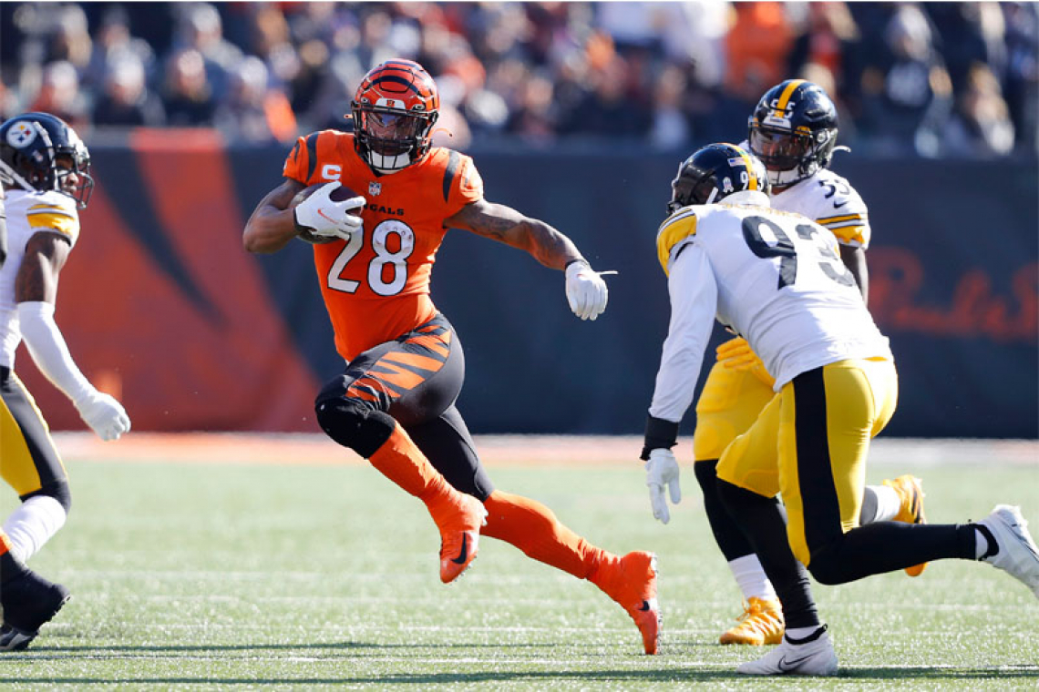 Mixon runs wild as Bengals steamroll Steelers 41-10