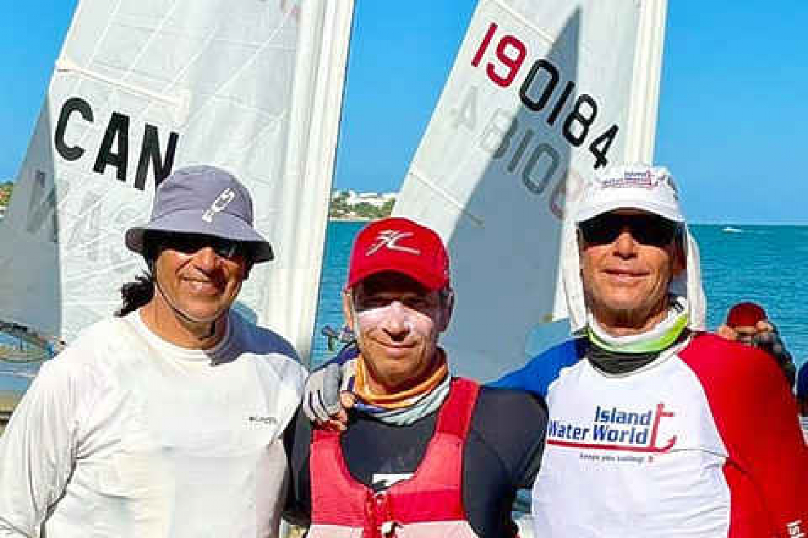 Team Island Water World sailor, Frits Bus, third in class at Caribbean Midwinter Laser championship