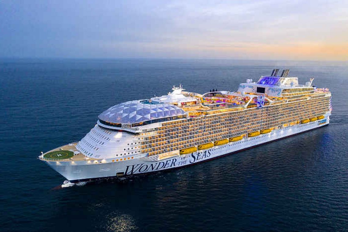 World’s largest cruise ship makes  its inaugural port call on Monday   