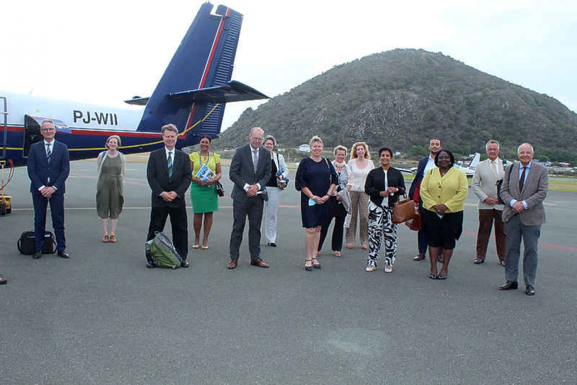 First and Second Chamber  Committees arrive in Statia