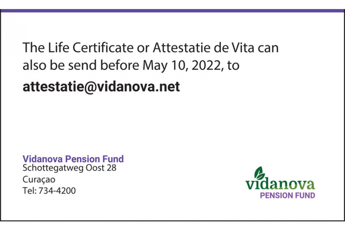 URGENT notice  from VIDANOVA PENSION FUND