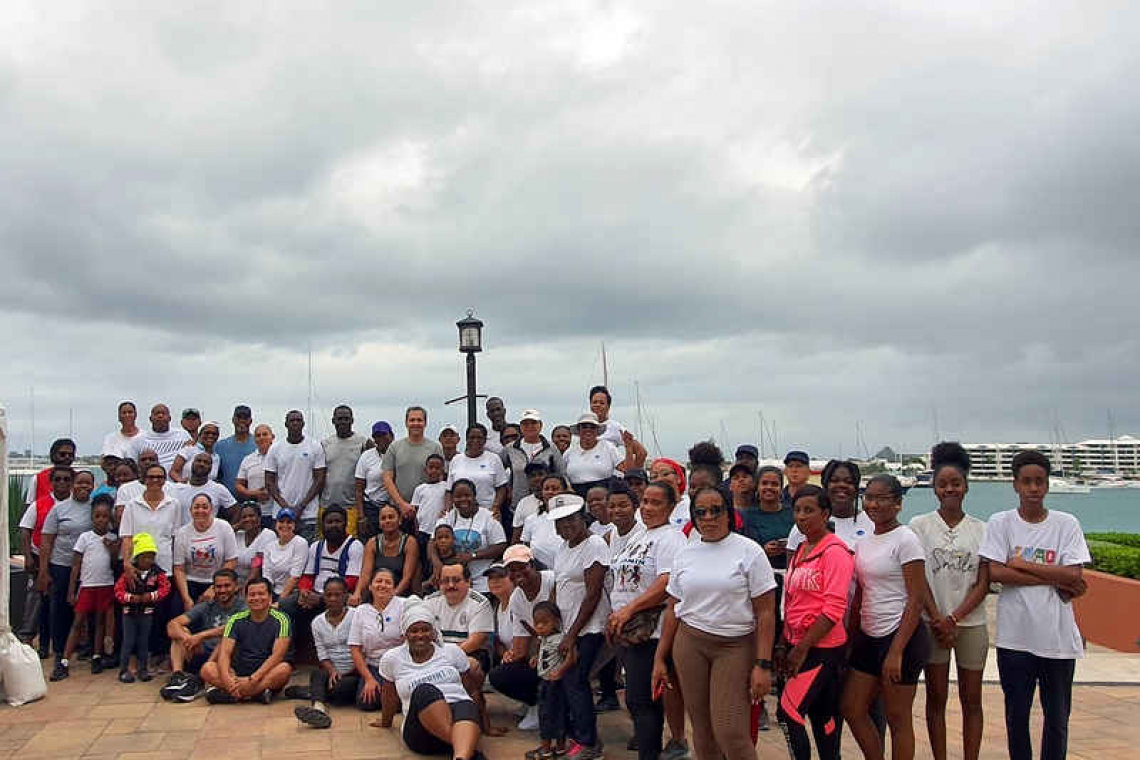 Simpson Bay Resort workers  focus on health in social walk