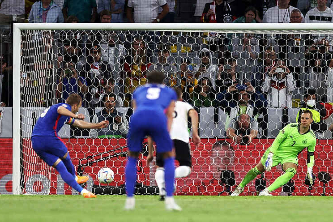 Kane penalty earns England 1-1 draw in Germany