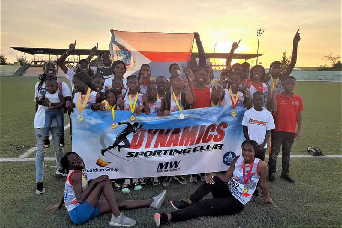 St. Maarten Dynamics Sports wins 25 medals at Trupial Track & Field meet