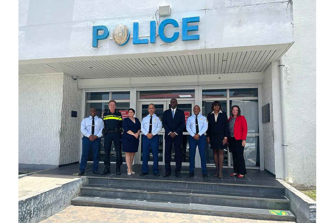 Police Force welcomes Governor  Holiday for tour of headquarters
