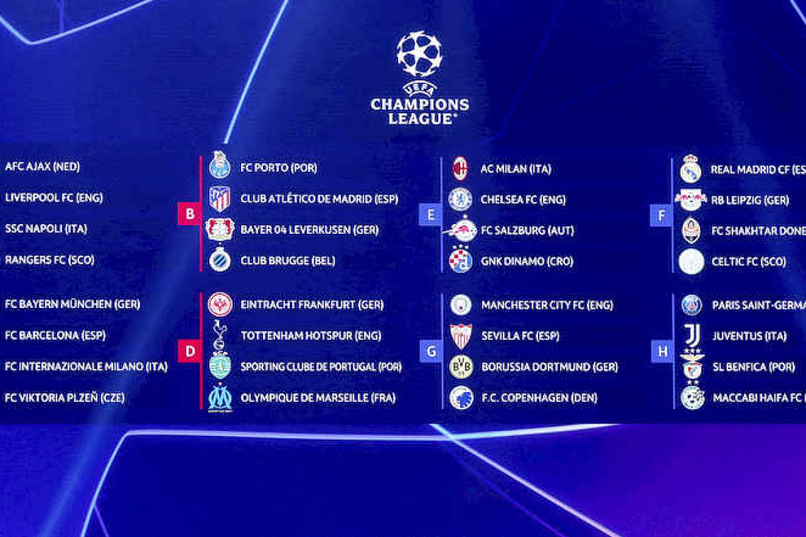Ajax to face Liverpool, Napoli and Rangers FC in Champions League