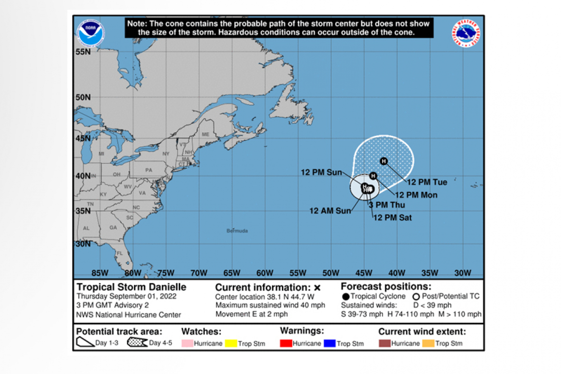 ...TROPICAL DEPRESSION STRENGTHENS INTO TROPICAL STORM DANIELLE...