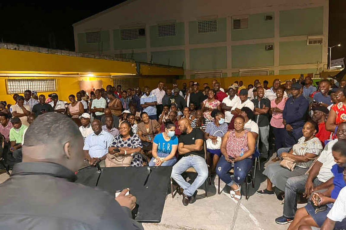 Crowd of Haitians interested  in obtaining Dutch passport