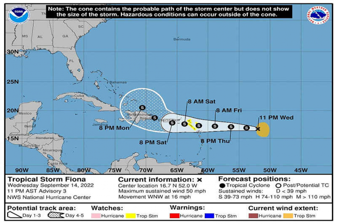 St. Maarten, islands under storm watch