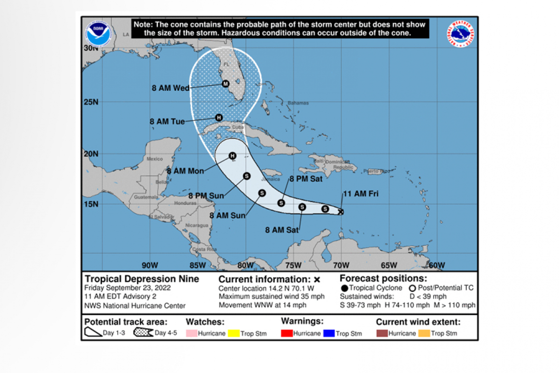 ...DEPRESSION EXPECTED TO STRENGTHEN OVER THE CARIBBEAN SEA...