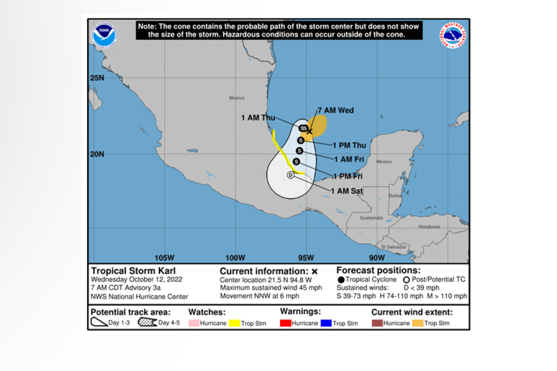 ...KARL MOVING SLOWLY AND BEGINNING TO STRENGTHEN...