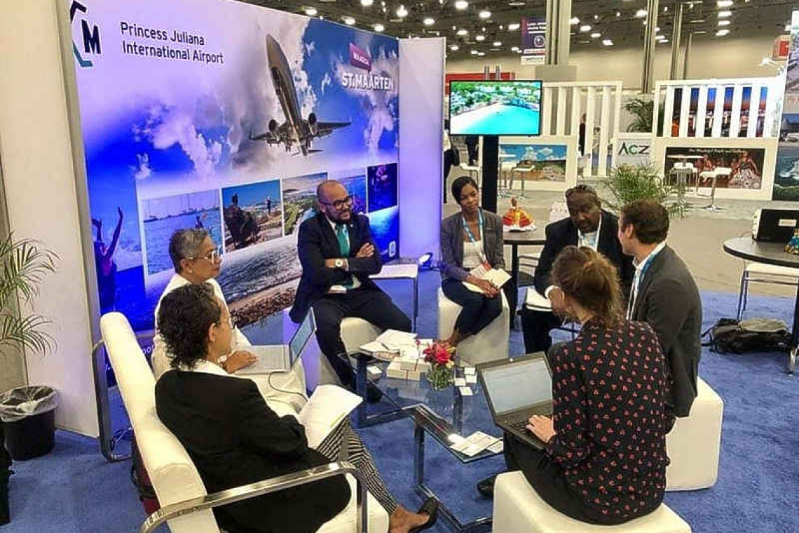 Destination St. Maarten promoted  at Las Vegas aviation conference