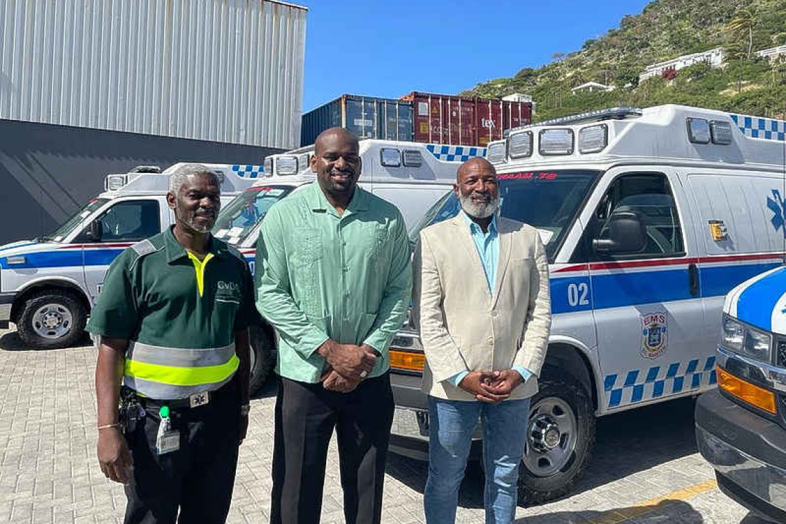Ambulance Dept. recipient of  four brand-new ambulances