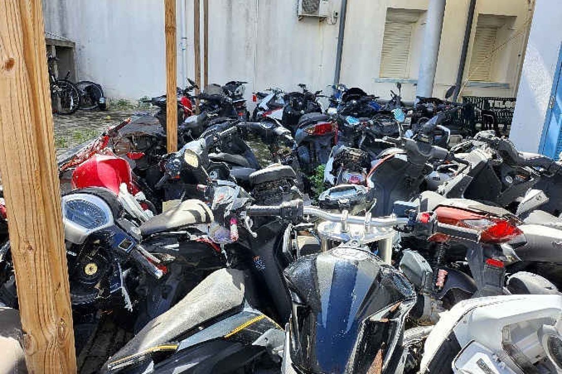 Scooters left at police  station to be crushed