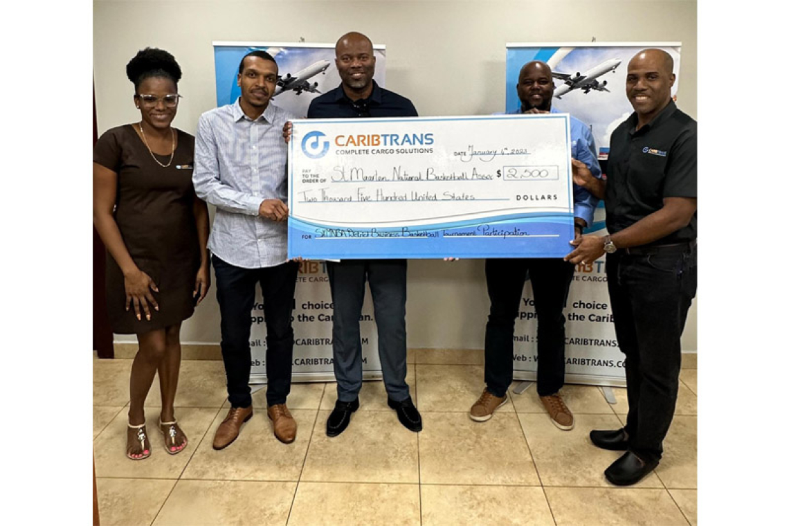 Caribtrans supports St. Maarten Basketball Association