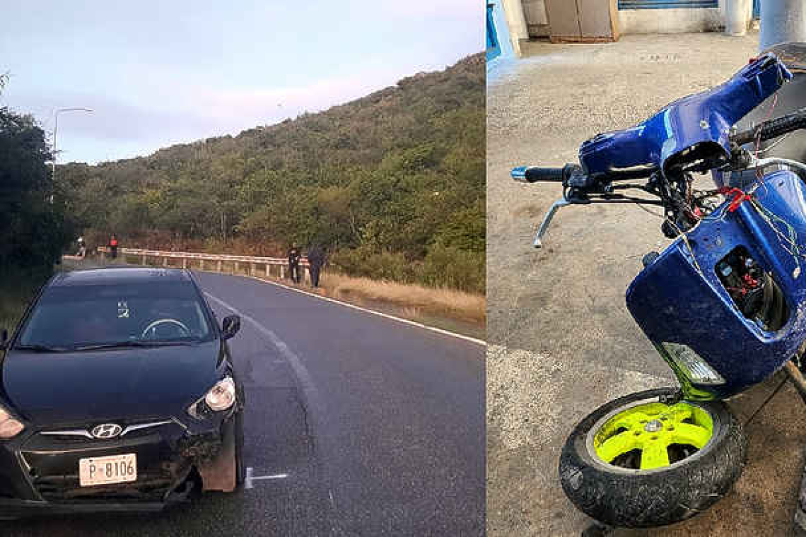 Driver of car assaulted after a  scooter rider struck his vehicle