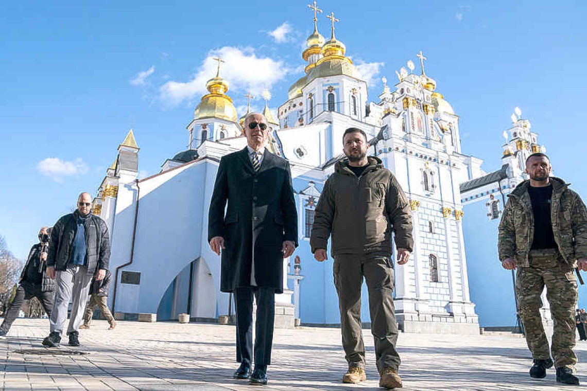 Biden walks through Kyiv to show resolve ahead of war's anniversary