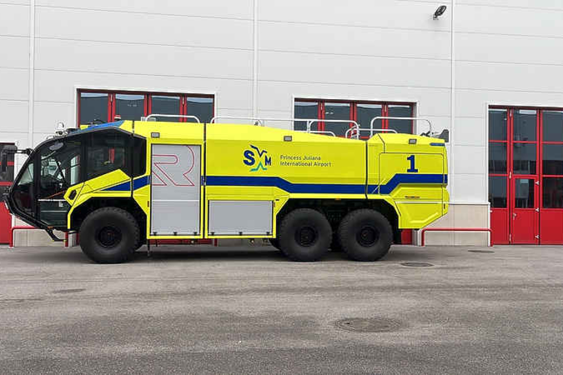 Two new fire trucks for  firefighters at airport