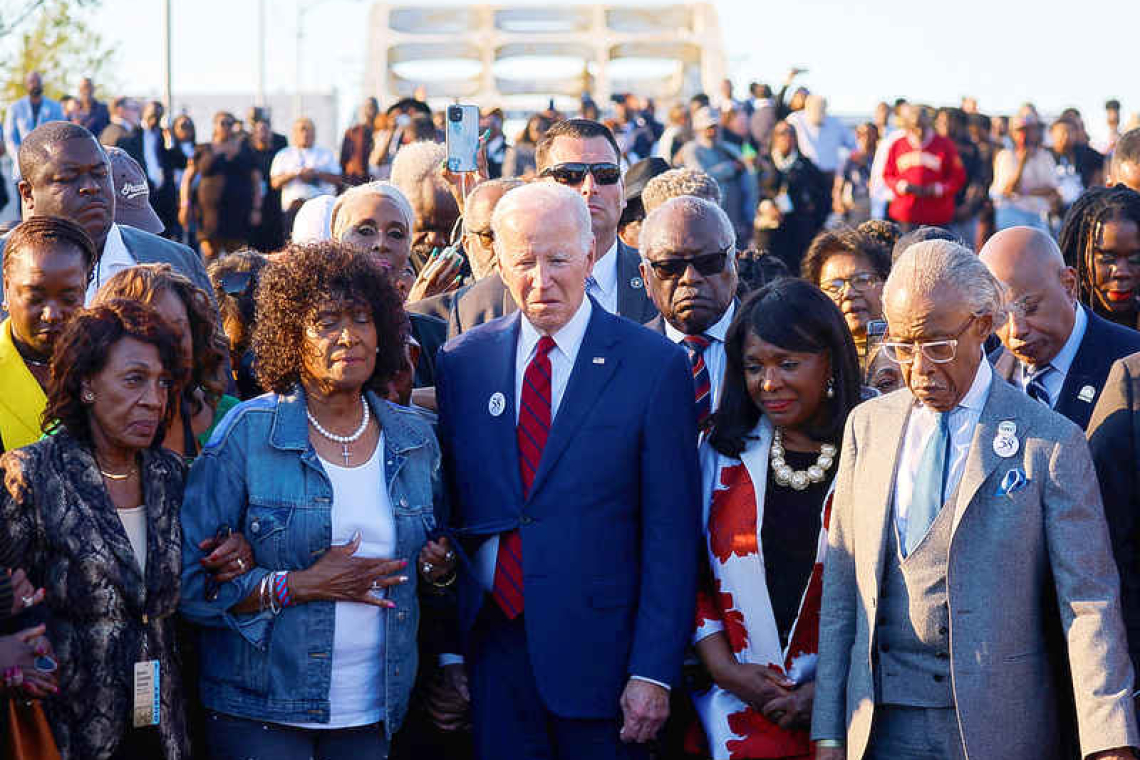 In Selma, Biden presses for voting rights on anniversary